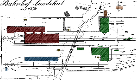 Gleisplan vor 1870